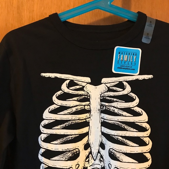The Children’s Place Boy’s Glow Skeleton Long Sleeve T- Shirt - Picture 2 of 5